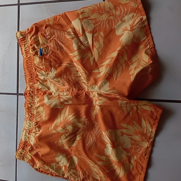 BOCA CLASSICS BNWOT MENS HAWAIIAN ORANGE W YELLOW FLOWER PRINT SZ XL - Picture 8 of 10